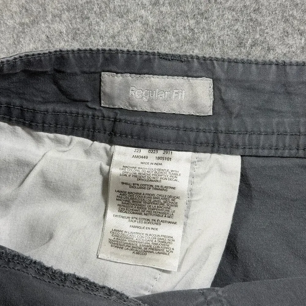 Columbia Pants Mens 40x30 Gray Regular Fit Five Pocket Cotton Stretch Casual